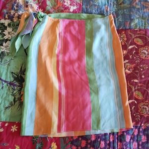 Ralph Lauren Country silk wrap skirt size L